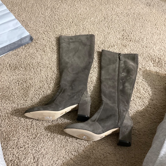 STUART WEITZMAN Yuliana 60 Knee-high Zip Boot In Charcoal - Picture 3 of 9